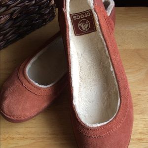 Crocs suede flats